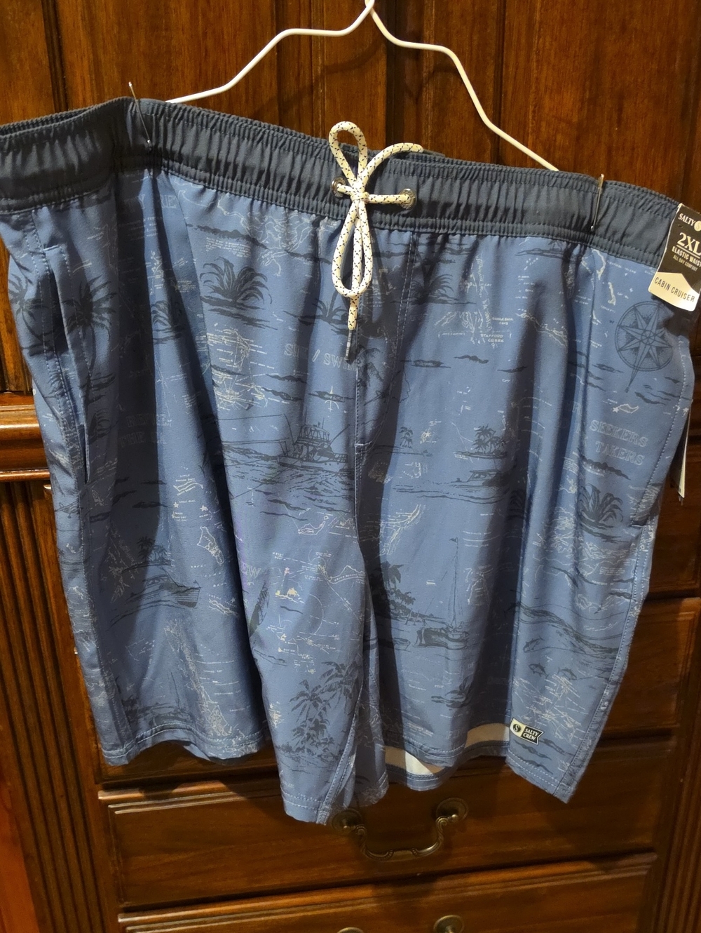 Salty Crew Men's Blue Printed Swim Shorts